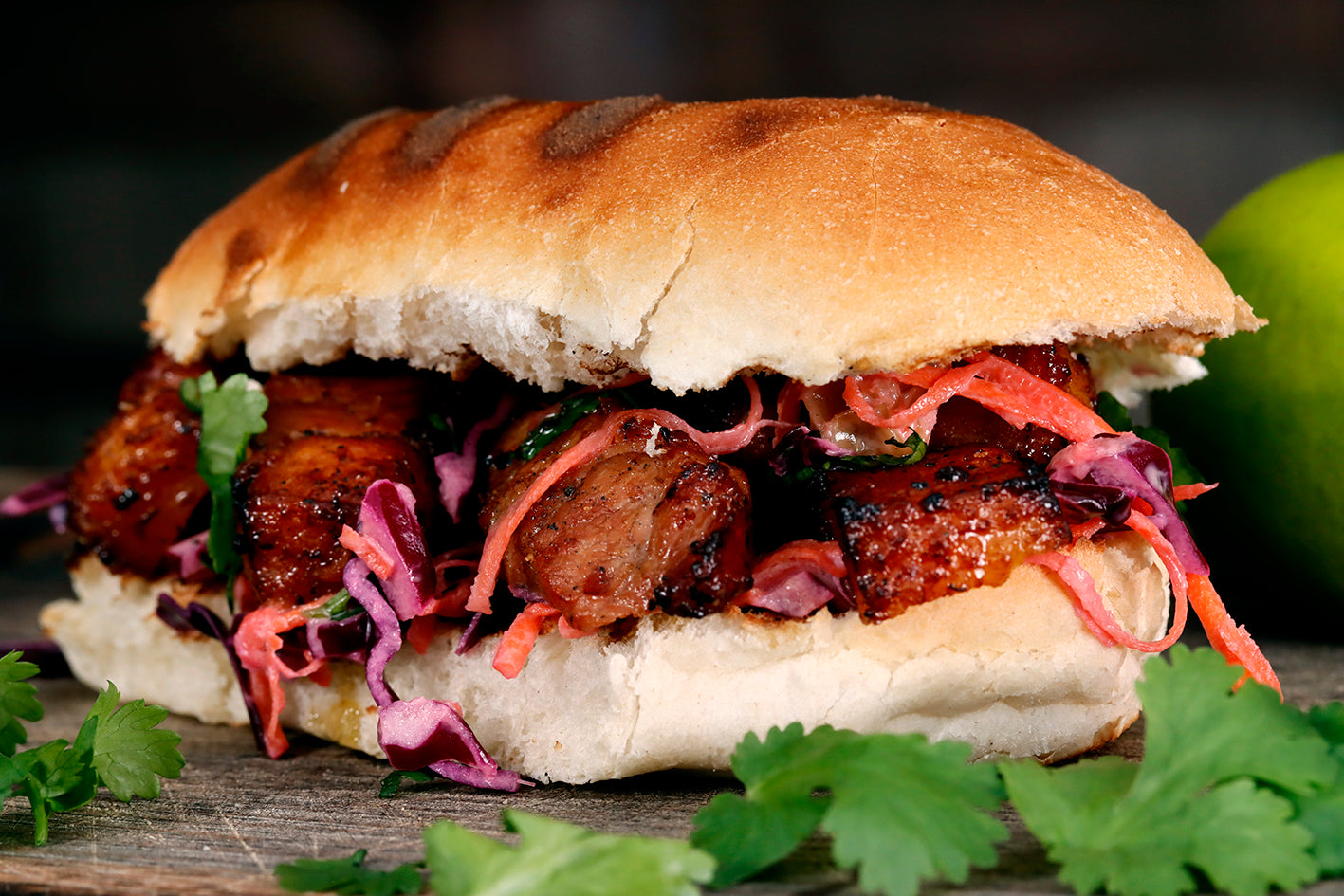 Sticky Pork Belly Sandwich 🔥