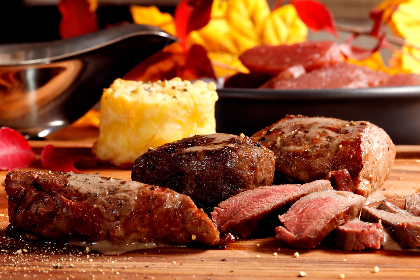 Wild trio met wildsaus