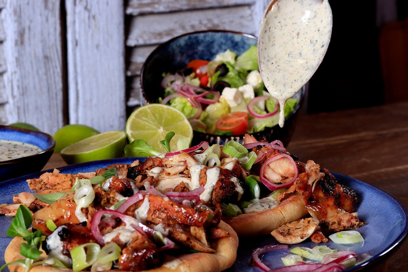 KipGyros met naanbrood