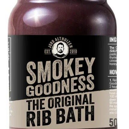 Smokey Goodness sauce the original rib bath voor spareribs