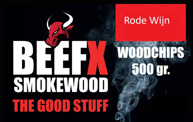 BEEFX Smokewood BEEFX - Smokewood Rode Wijn Chips 500 gram