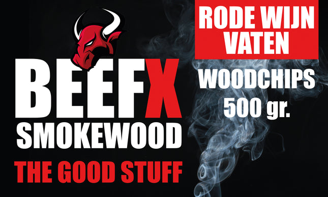 BEEFX Smokewood BEEFX - Smokewood Rode Wijn Chips 500 gram