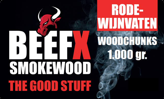 BEEFX Smokewood BEEFX - Smokewood Rode Wijn Chunks 1 kg