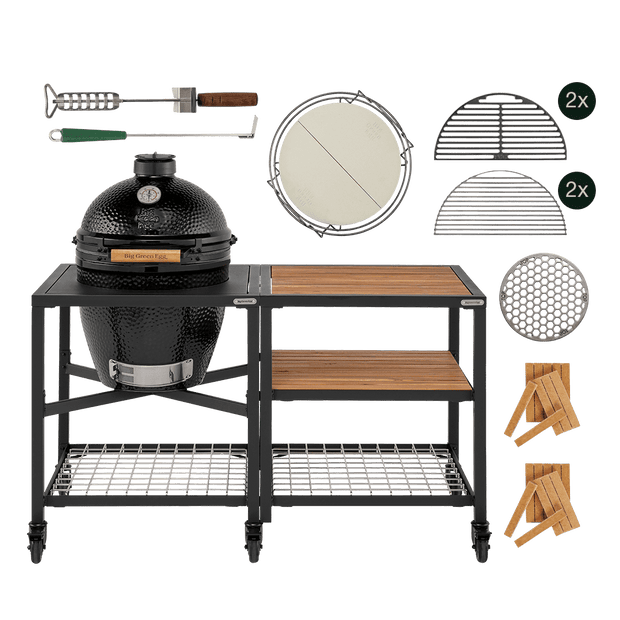 Big Green Egg Big Green Egg - The Onyx Essential outdoor kitchen set Acacia