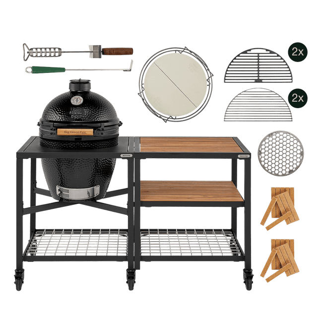 Big Green Egg Big Green Egg - The Onyx Essential outdoor kitchen set Acacia