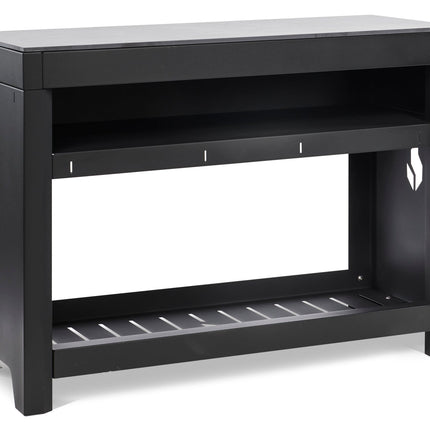 Braaimaster Duo Black Sidetable met antraciet werkblad vooraanzichtt