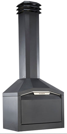 Braaimaster Single Black exclusief onderstel schuin vooraanzicht met gesloten klep