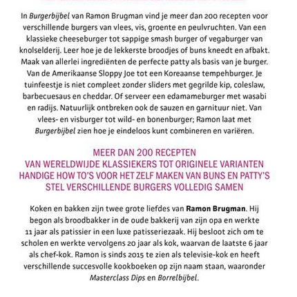 Carrera culinair Ramon Brugman - Burger Bijbel