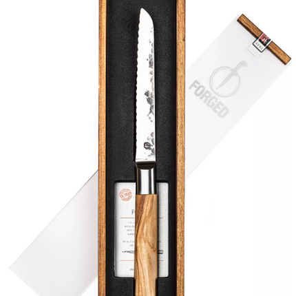 Forged Forged - Olive Universeel mes gekarteld