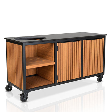 Fraaii Buitenkeukens Fraaii Inferno Bamboo Teak Oil Rhombus Inferno