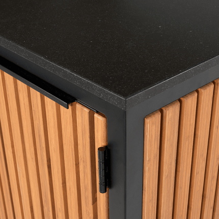 Fraaii Buitenkeukens Fraaii Inferno Bamboo Teak Oil Rhombus Inferno