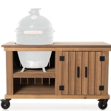 Fraaii Buitenkeukens Meranti Storage + Houten Werkblad Storage