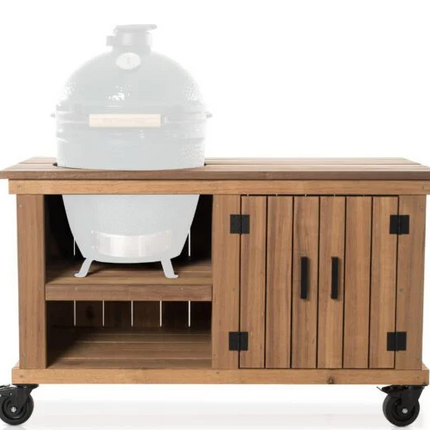 Fraaii Buitenkeukens Meranti Storage + Houten Werkblad Storage