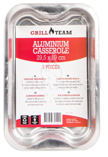 GrillTeam GrillTeam - Aluminium Casserole 29,5 cm x 19 cm