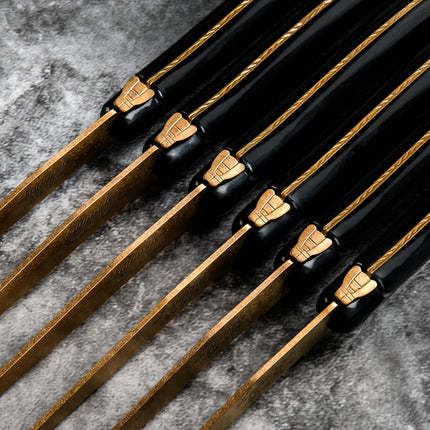 Laguiole Laguiole - Prestige Line Steak Knives Gold Stonewash