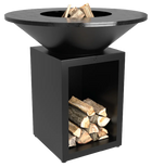 OFYR Heritage Classic Storage 100 Black vooraanzicht met hout in de storage