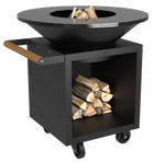 OFYR Heritage Classic Storage 100 PRO Black vooraanzicht met hout in de storage