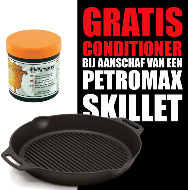 Petromax Petromax - Gietijzeren Grill Skillet 2 handvatten
