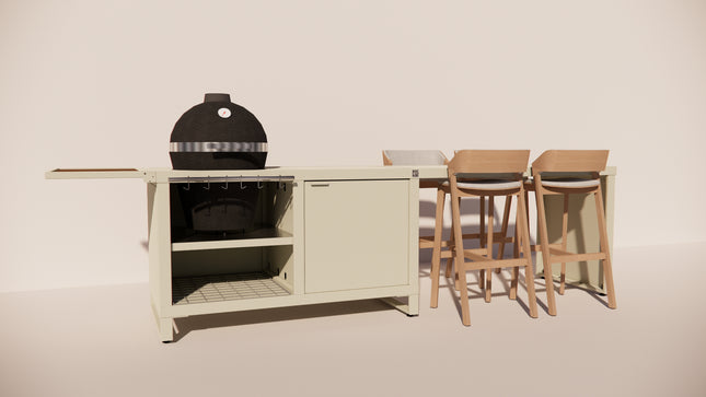 Roostr Buitenkeukens Roostr Buitenkeukens Duo met Kamado en 4 persoons bar