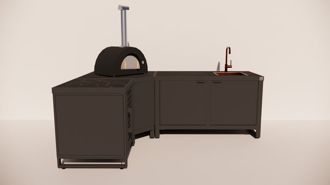 Roostr Buitenkeukens Rubix Corner met Single en Duo