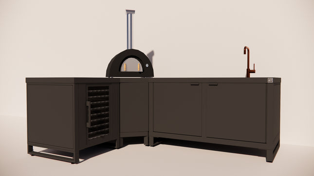 Roostr Buitenkeukens Rubix Corner met Single en Duo