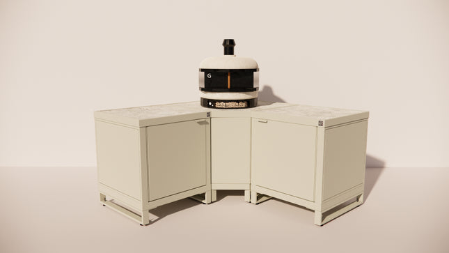 Roostr Buitenkeukens Rubix Corner met Singles (Taupe)