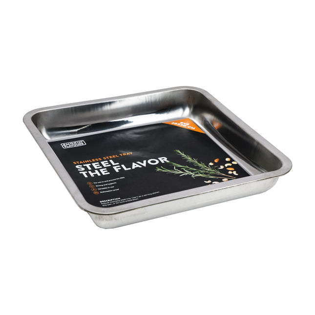 SMOKIN' FLAVOURS Stainless steel tray - RVS drippan vierkant