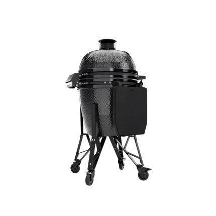 The Bastard kamado Core Large Gloss Graphite Complete zijaanzicht