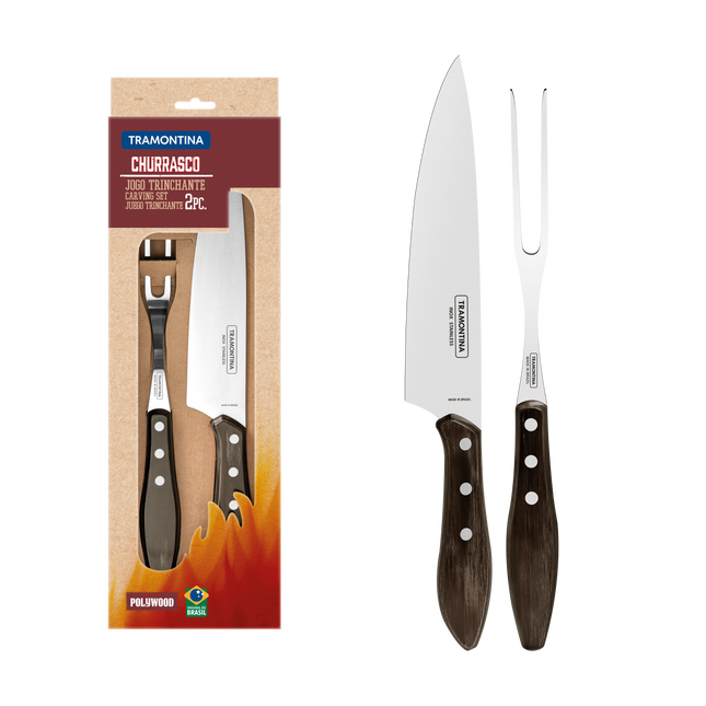 Tramontina Churrasco Tramontina Churrasco Carving set, 2-delig - Bruin