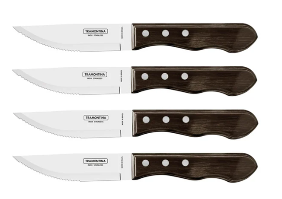 Tramontina Churrasco Tramontina Churrasco JUMBO 4-delige steakmes - Bruin