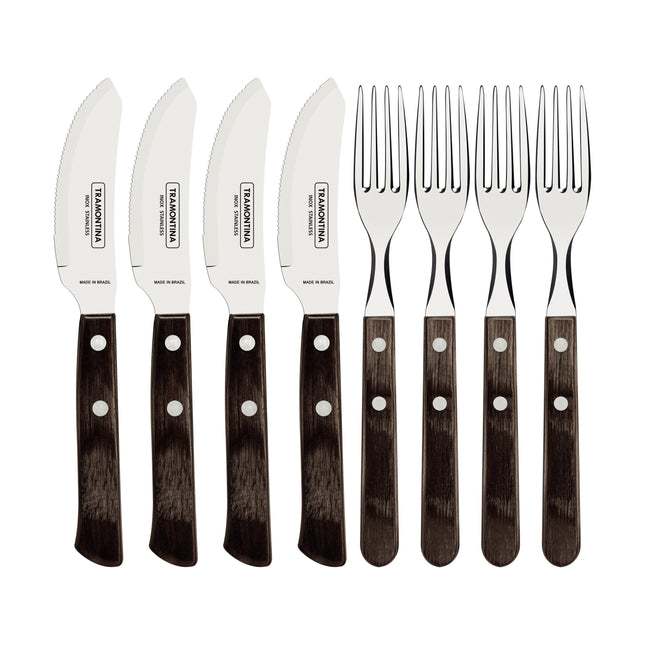 Tramontina Churrasco Tramontina Churrasco Pizza bestek 8-delig - Bruin