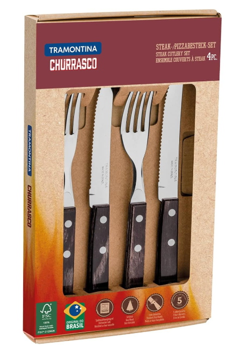 Tramontina Churrasco Tramontina Churrasco Steak-/Pizza Cutlery set FSC UITLOPEND