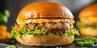 Waardse boerderijkip Kip Jalapeno Cheddar Burger