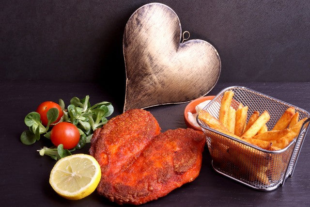 Waardse boerderijkip LOVE KIPSCHNITZEL