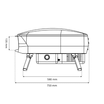 Witt Witt Fermo Pizza Oven - mat zwart