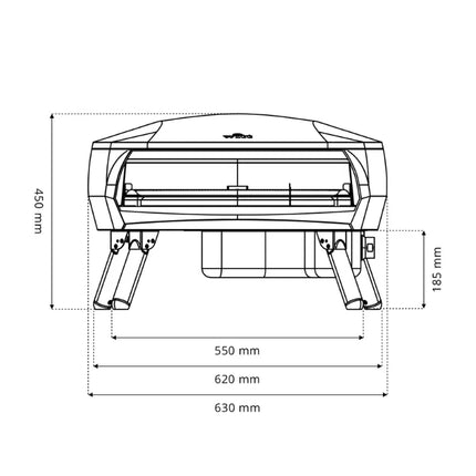 Witt Witt Fermo Pizza Oven - mat zwart