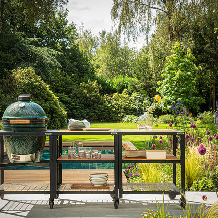 Big Green Egg Big Green Egg - Large in Egg Frame + Expansion Frame Wood & Grid