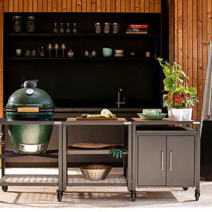 Big Green Egg Big Green Egg - Large in Egg Frame + Expansion Frame Wood & Grid