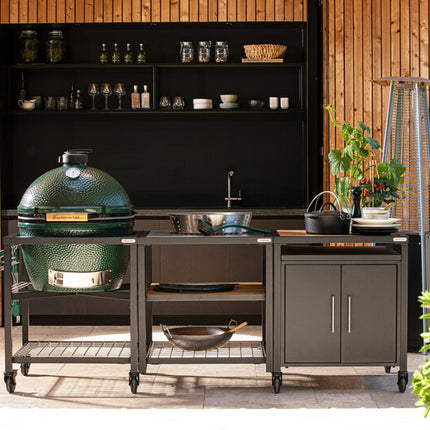 Big Green Egg Big Green Egg - XLarge in Egg Frame & Expension Frame Full RVS