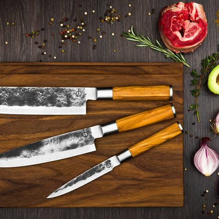 Forged Forged - Olive 3-delige messenset