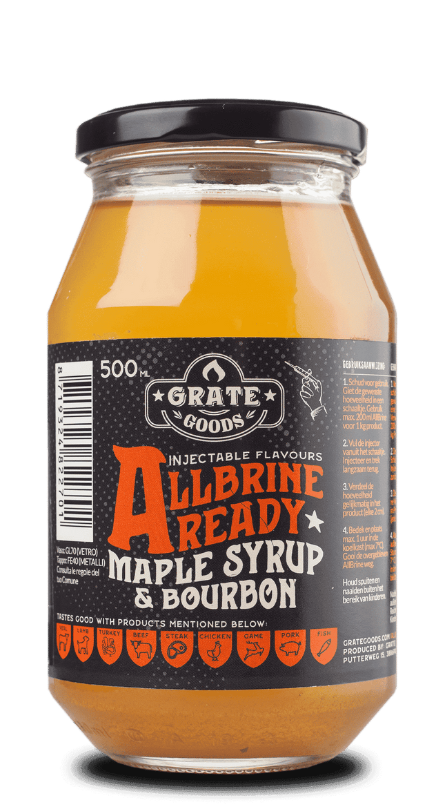 Grate Goods Grate Goods - AllBrine Ready Maple & Bourbon incl injector