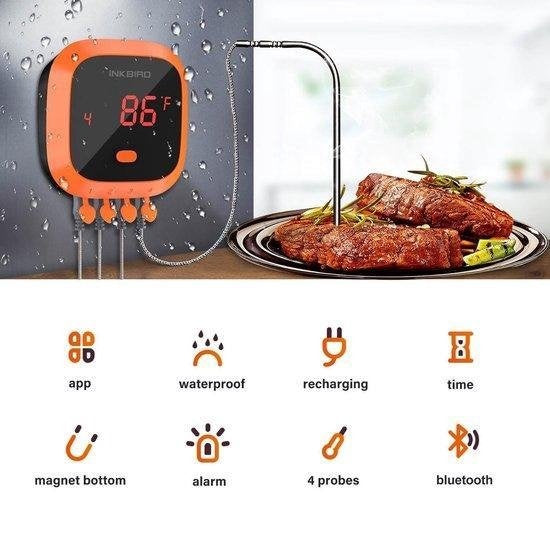 Inkbird IBT-4XC Bluetooth thermometer waterproof