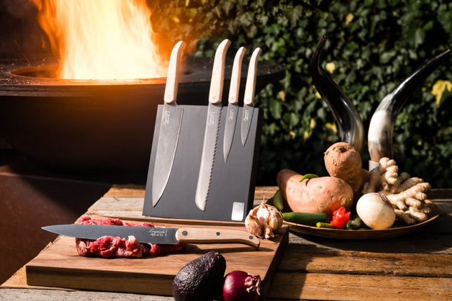 Laguiole Laguiole - Innovation Line Koksmessenset Eikenhout met Magn. Messenblok