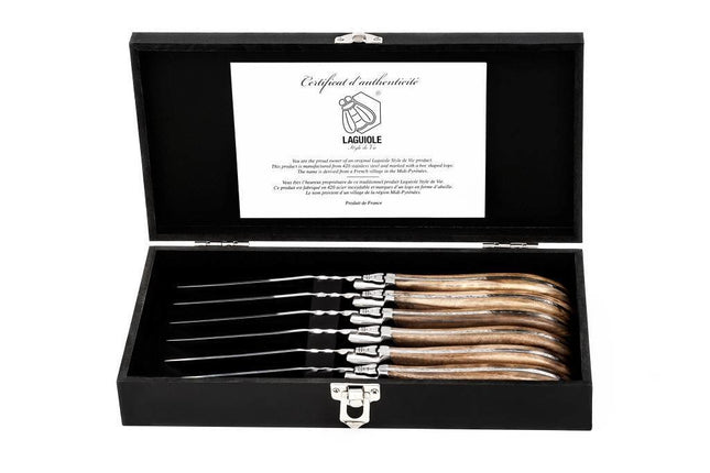 Laguiole Laguiole - Luxury Line Steakmessen Olijfhout