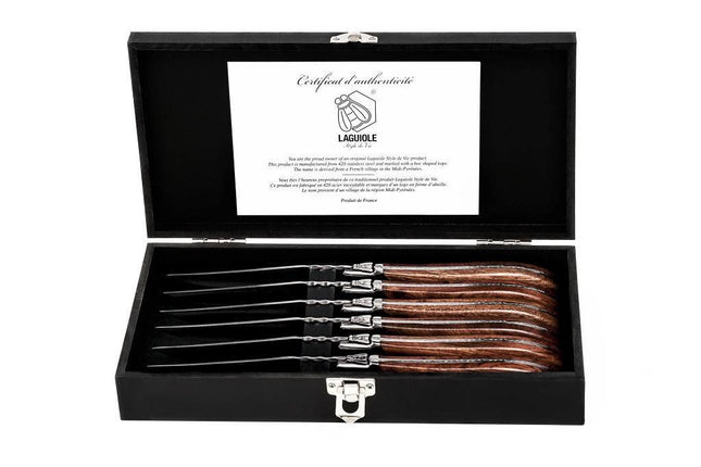 Laguiole Laguiole - Luxury Line Steakmessen Pakka Rose