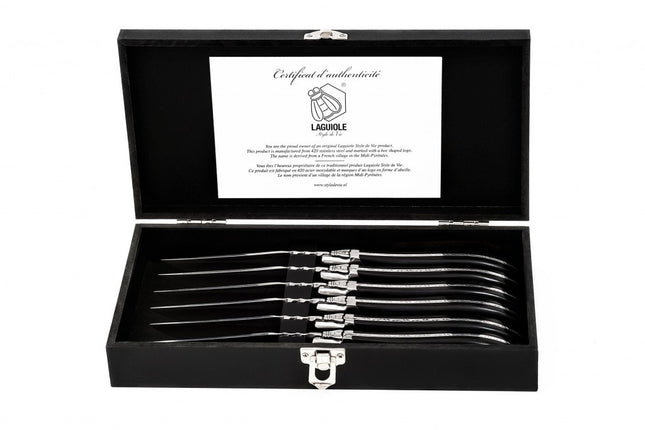 Laguiole Laguiole - Luxury Line Steakmessen Zwart Ebbenhout