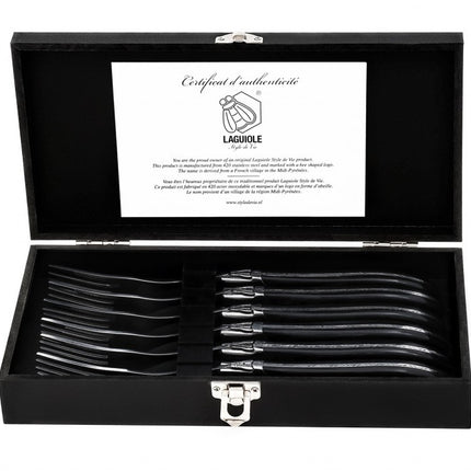 Laguiole Laguiole - Luxury Line Vorken Zwart Ebbenhout