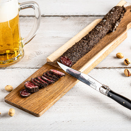 Laguiole Laguiole - Worstplankje Acaciahout met Zwart mes