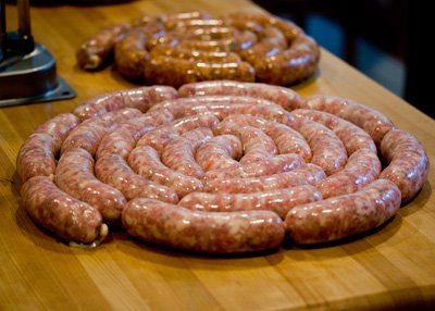 L.R. Italiaanse wijnen en delicatessen Wiel van Italiaanse BBQ-worstjes (Salsiccia) NATUREL