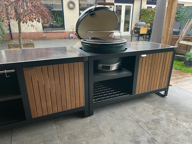 Roostr Buitenkeukens Roostr Buitenkeukens Rubix Inlay Kamado XL + plank